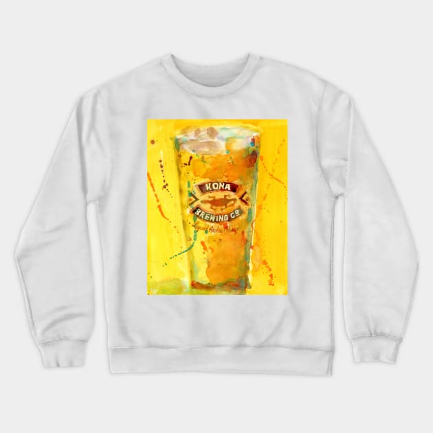 Hawaiin Beer Glass - Bar Deco Crewneck Sweatshirt by dfrdesign